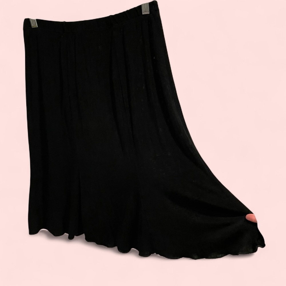Vintage Y2K jersey slinky black elastic waist pull on skirt mini whimsigoth